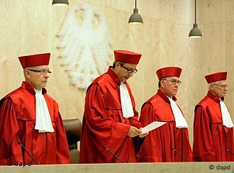 Los magistrados del Tribunal Constitucional alemán.