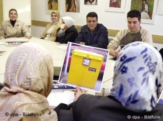 Turkish students studying German