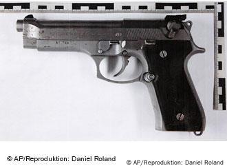 The pistol used by the shooter