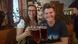 Beer Queen Christina Pollnick and Check-in presenter Lukas Stege enjoying a beer