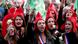 Young female protesters in Paris