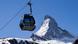 Cable car suspended in front of the Matterhorn mountain, Switzerland 