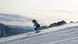 Somone on skis going down a slope on the Zugspitze, Germany