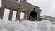 Snow in front of berlin's Brandenburg Gate